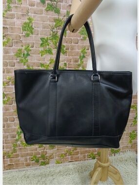L.L. Bean Black Leather Tote Bag